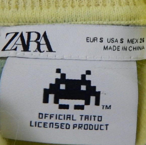 Zara Space Invaders Crop Sweater - Picture 4 of 4